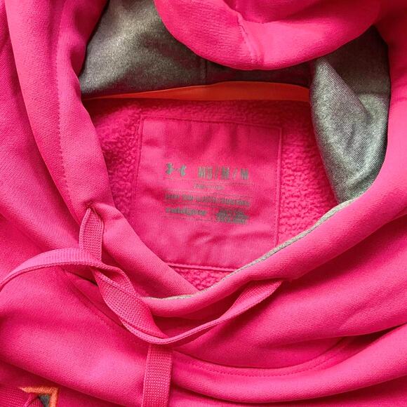 Under Armour bright pink fleece Hoodie NWT - Size S - Picture 3 of 5